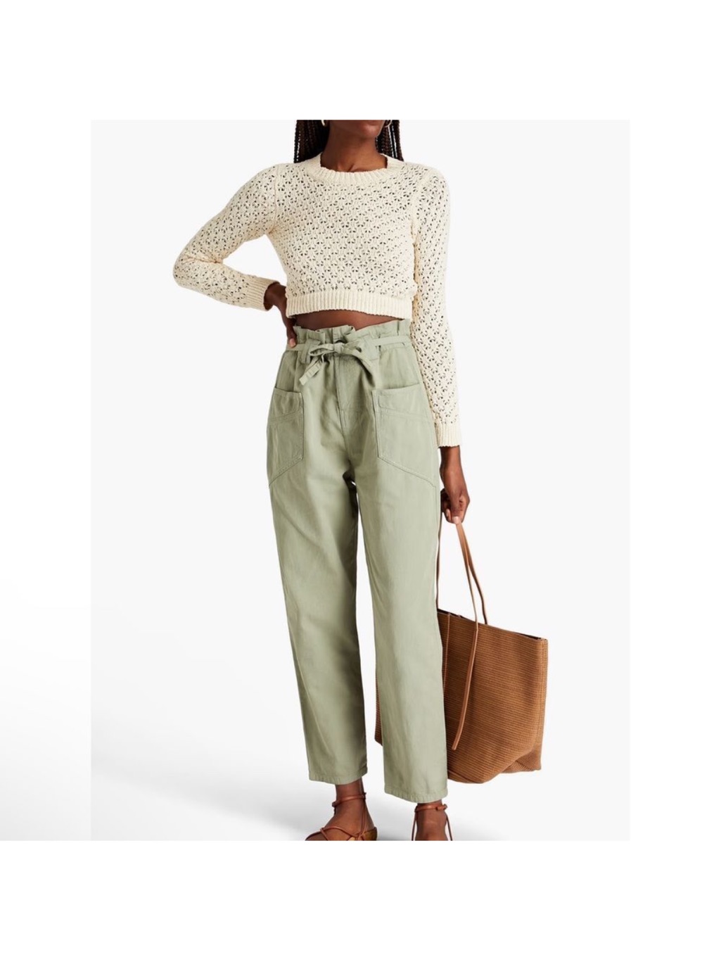 Ba&Sh Dewis Trouser Pants | Khaki Light Green | 1 (Us Small)